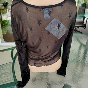 Altered state mesh star crop top
